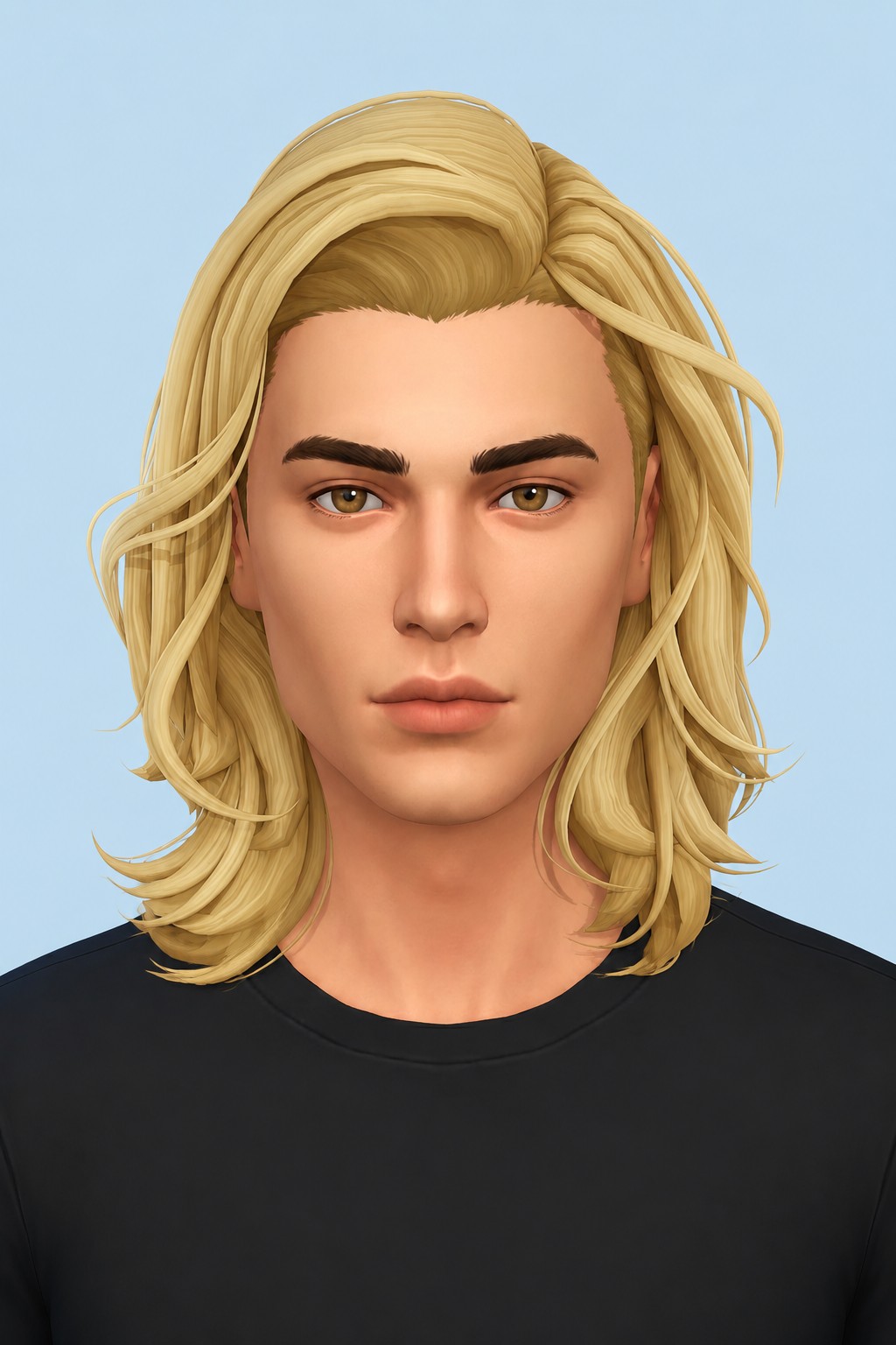 Emerson Hair custom content (CC) for Sims 4 by johnnysims