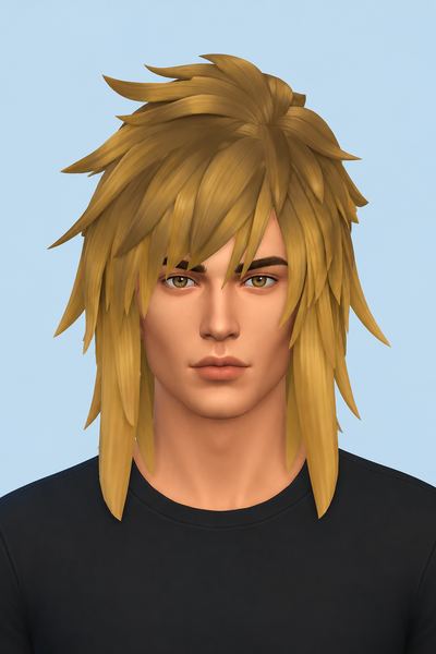 Albel Nox Hair (Hair Commission) custom content (CC) for Sims 4 by jo_se_oh