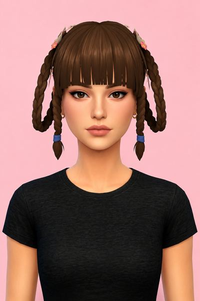 Leifang Hair custom content (CC) for Sims 4 by jo_se_oh