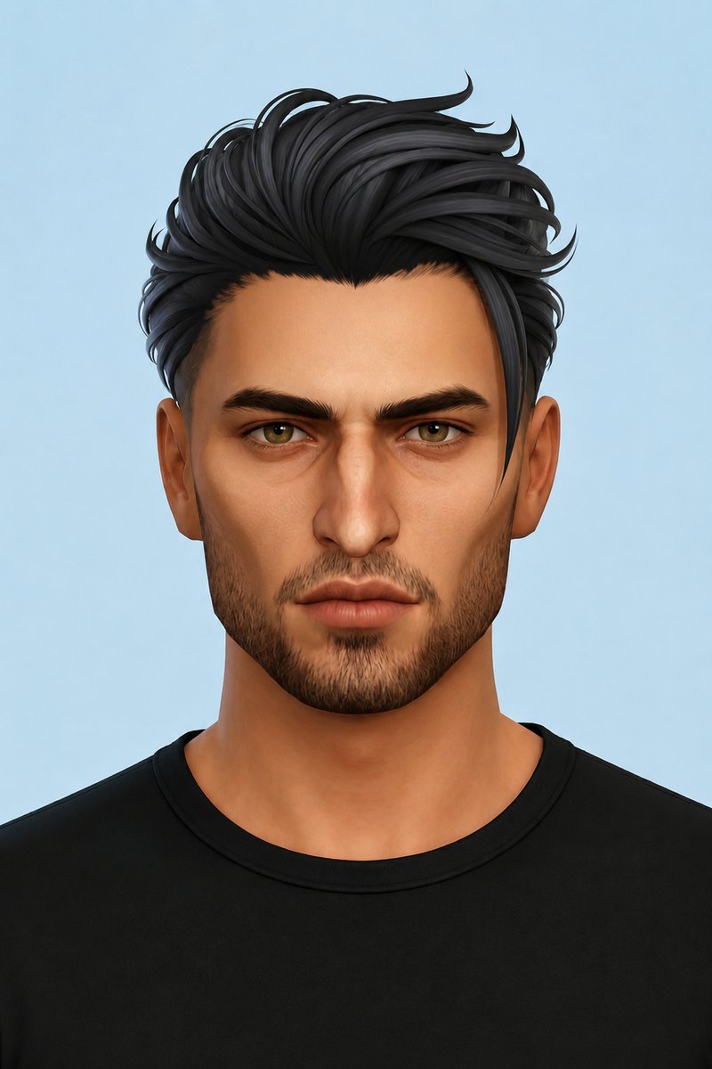 Herbert Hair custom content (CC) for Sims 4 by johnnysims