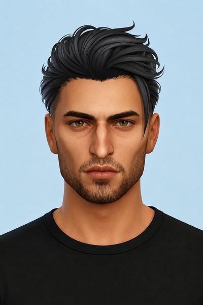 Herbert Hair custom content (CC) for Sims 4 by johnnysims