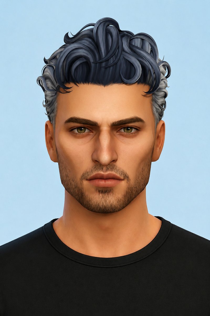 Harland Hair custom content (CC) for Sims 4 by johnnysims
