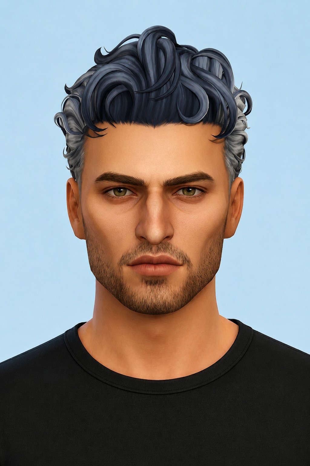Harland Hair custom content (CC) for Sims 4 by johnnysims