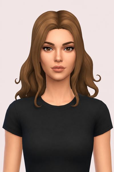 Reina Hair custom content (CC) for Sims 4 by jo_se_oh