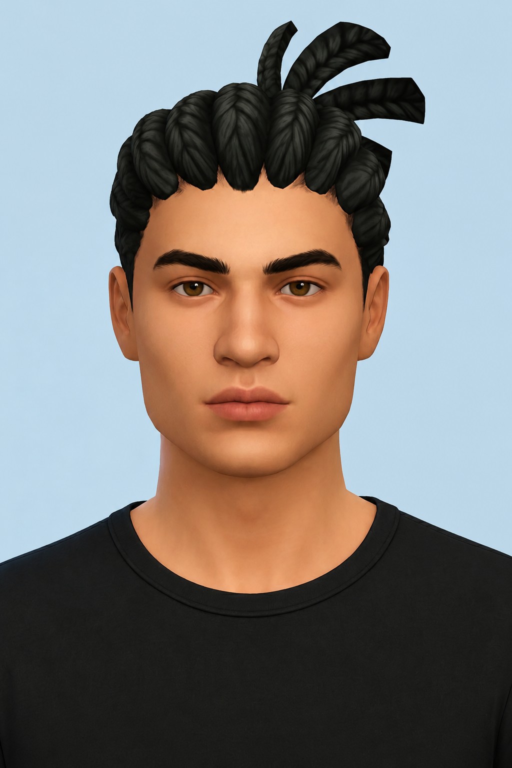 Darius Hair custom content (CC) for Sims 4 by jo_se_oh
