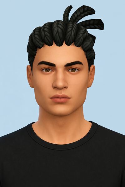 Darius Hair custom content (CC) for Sims 4 by jo_se_oh