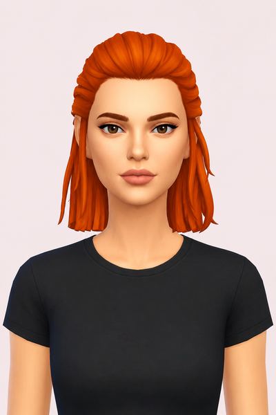 Hair Mona custom content (CC) for Sims 4 by LamaLamaLove