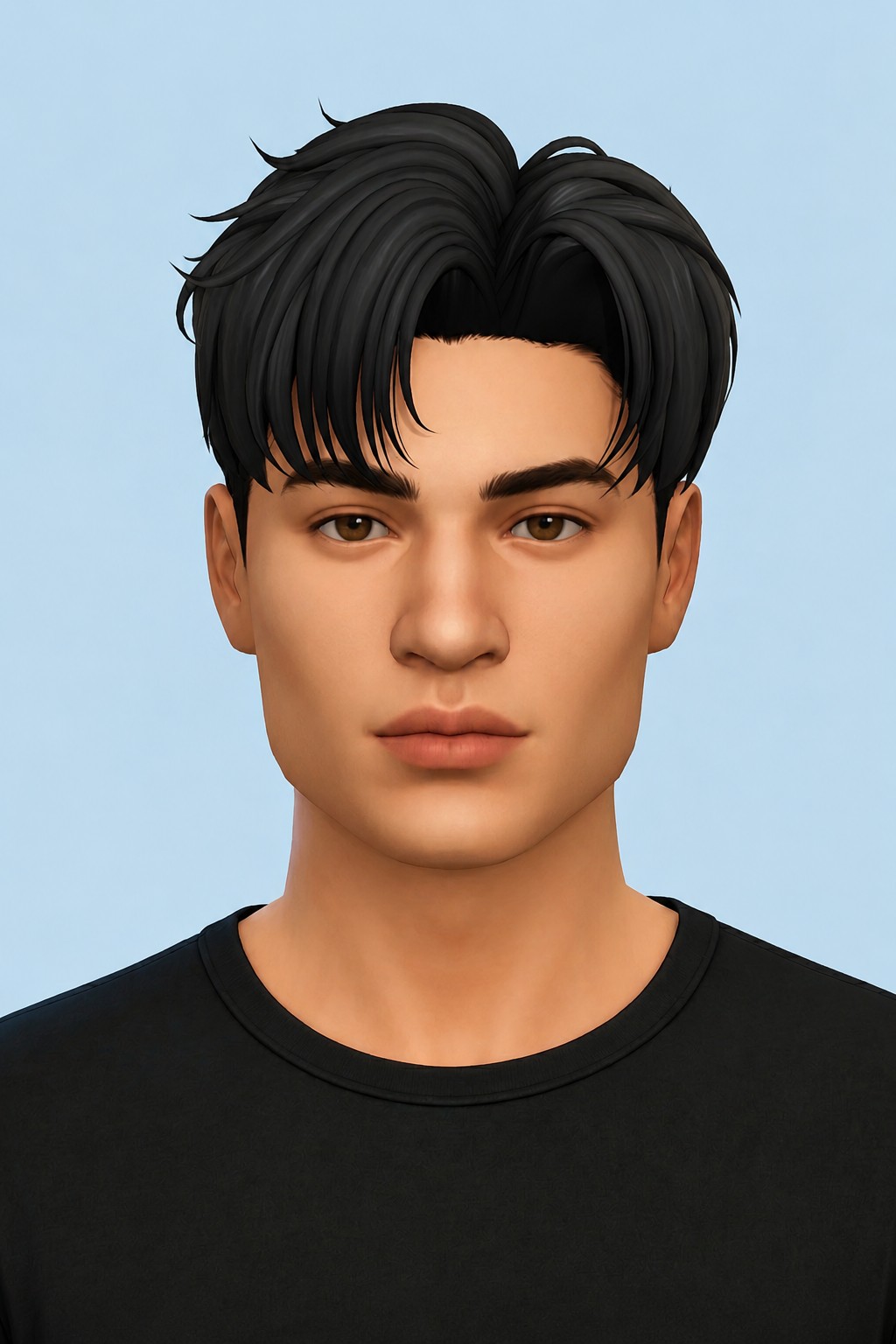Adriano Hair custom content (CC) for Sims 4 by johnnysims