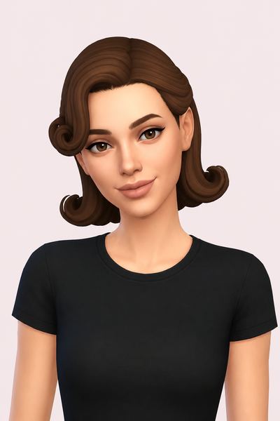 Hair Mrs. Marcia custom content (CC) for Sims 4 by LamaLamaLove