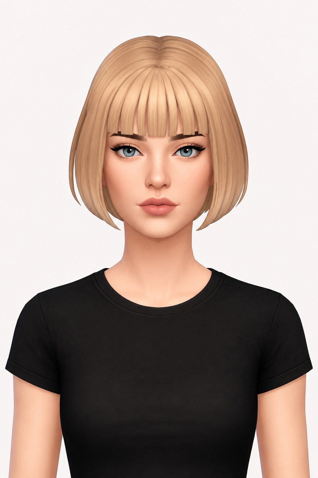Hair Rossa custom content (CC) for Sims 4 by LamaLamaLove