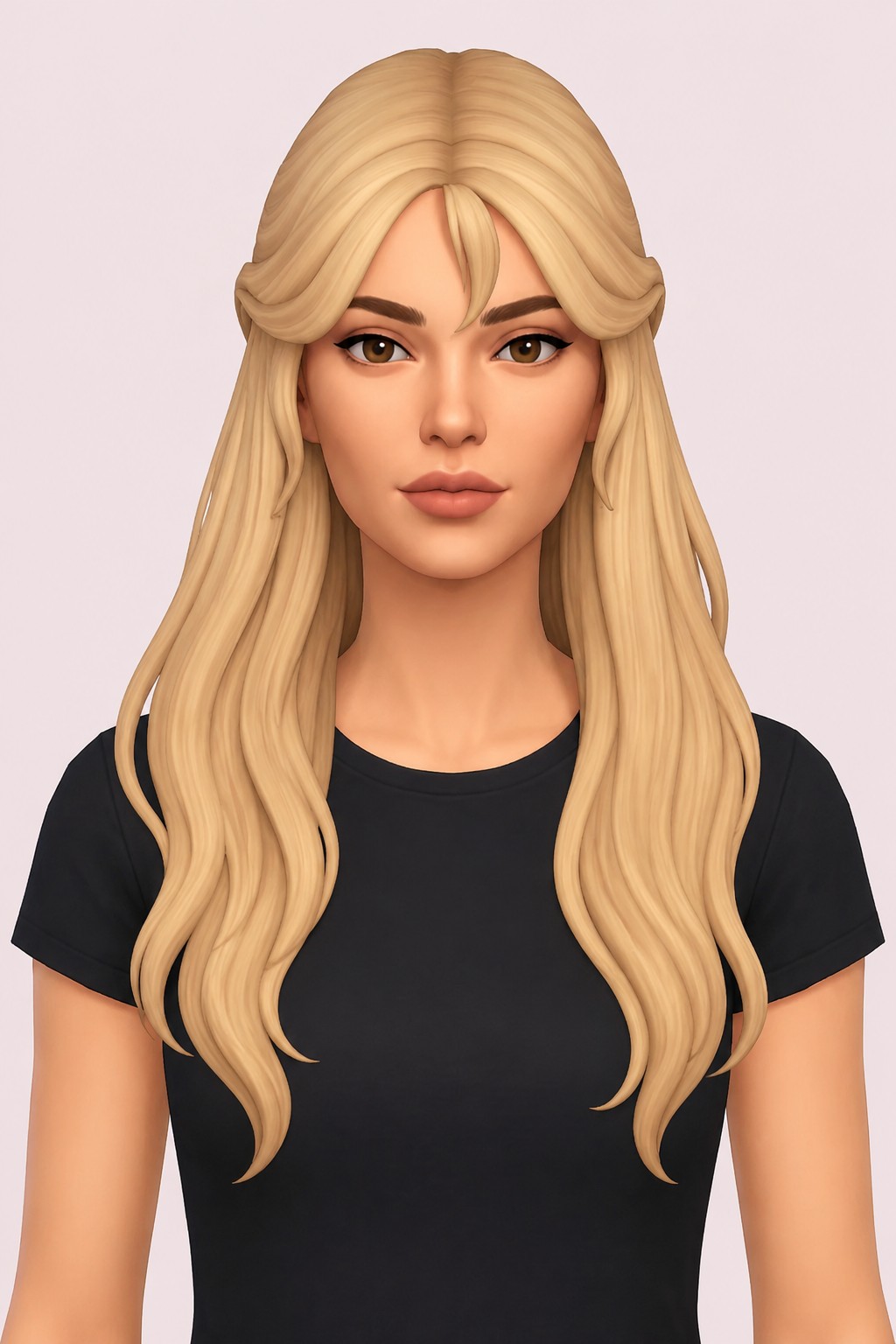 Hair Faye custom content (CC) for Sims 4 by LamaLamaLove