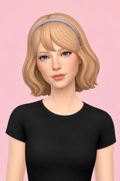 Hair Darcie custom content (CC) for Sims 4 by LamaLamaLove