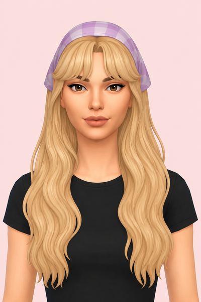 Hair Carreen custom content (CC) for Sims 4 by LamaLamaLove