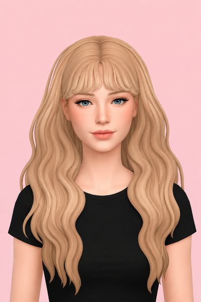 Hair Serena custom content (CC) for Sims 4 by LamaLamaLove