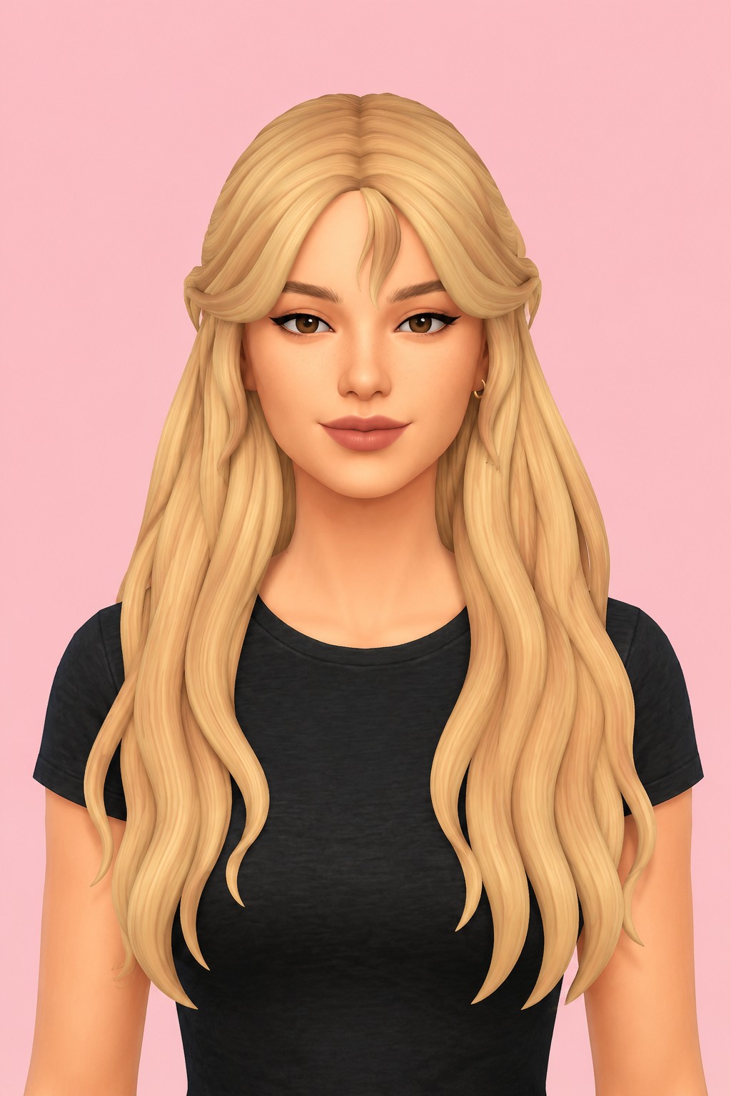 Hair Kimmy custom content (CC) for Sims 4 by LamaLamaLove