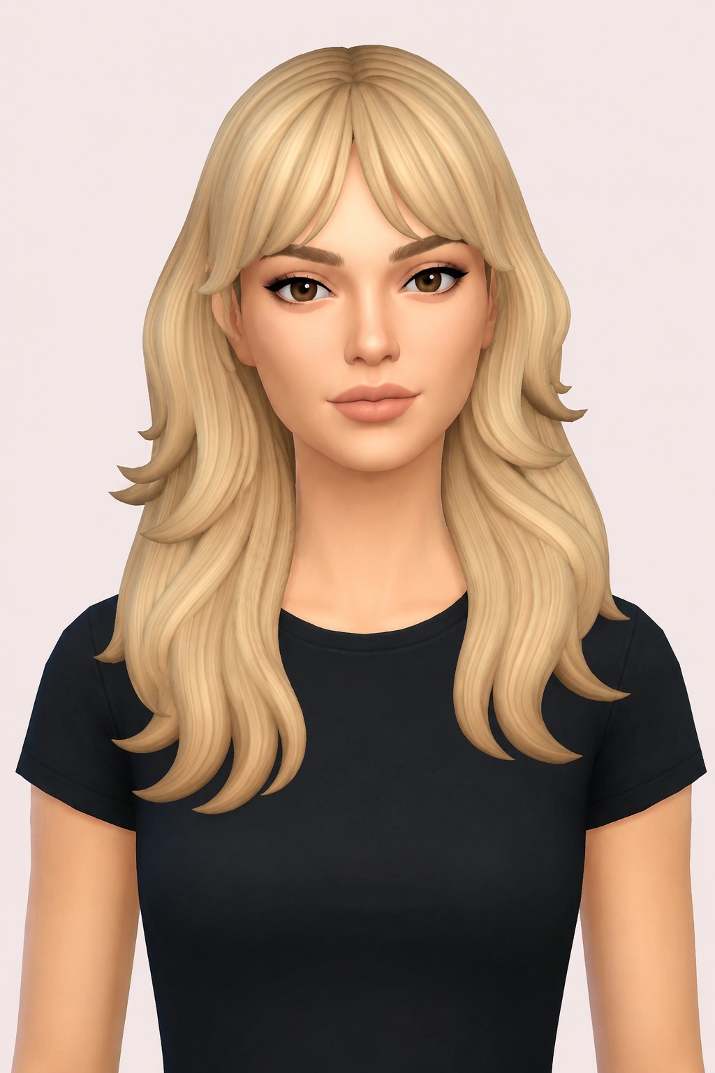 Hair Maurine custom content (CC) for Sims 4 by LamaLamaLove