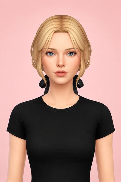 Hair Magdalen custom content (CC) for Sims 4 by LamaLamaLove
