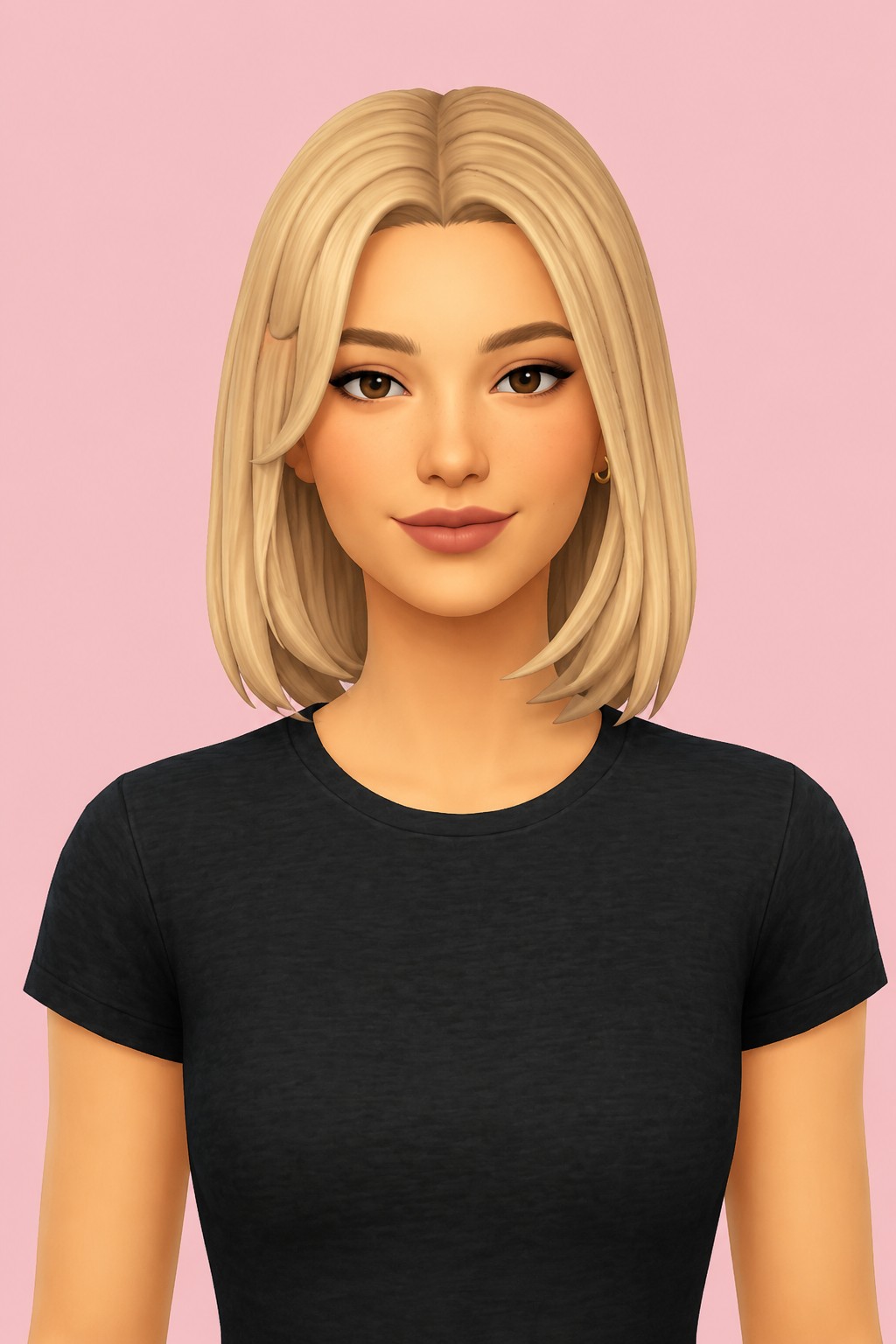 Hair Ibbie custom content (CC) for Sims 4 by LamaLamaLove