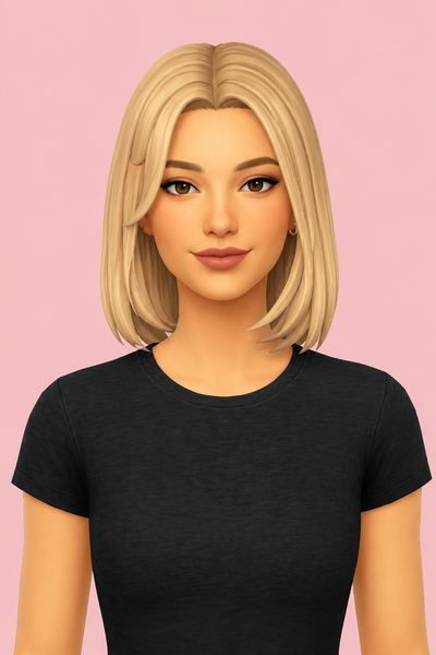 Hair Ibbie custom content (CC) for Sims 4 by LamaLamaLove