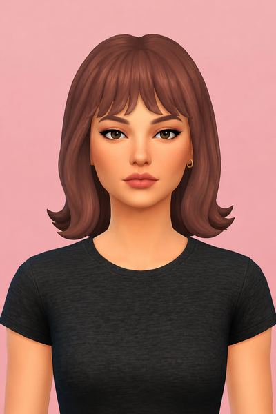 Hair Jolie custom content (CC) for Sims 4 by LamaLamaLove
