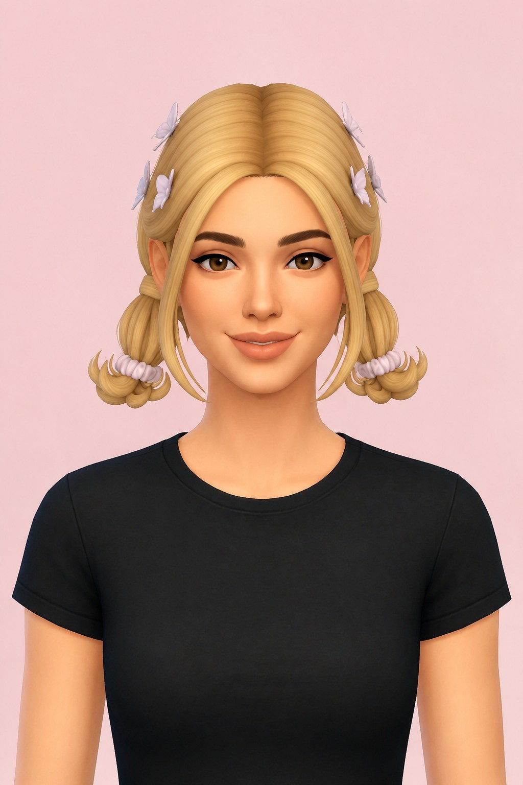 Hair Kristeen custom content (CC) for Sims 4 by LamaLamaLove