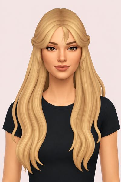 Hair Dixie custom content (CC) for Sims 4 by LamaLamaLove
