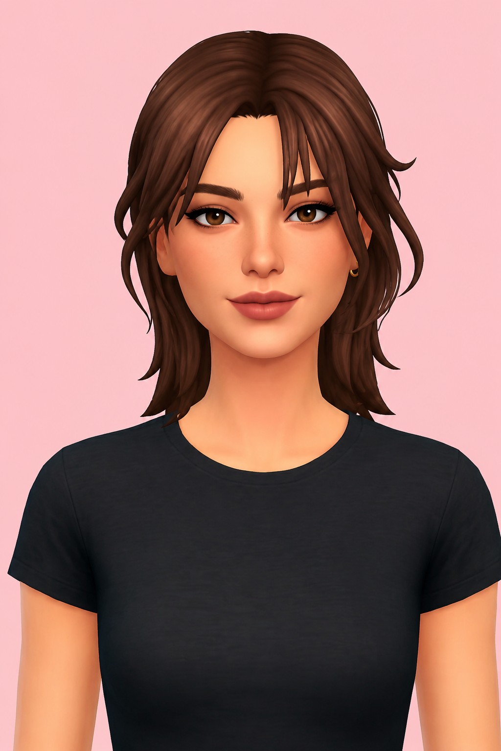 Hair Rachael custom content (CC) for Sims 4 by LamaLamaLove