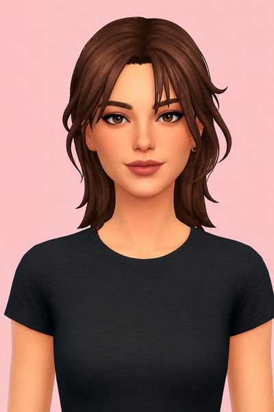 Hair Rachael custom content (CC) for Sims 4 by LamaLamaLove