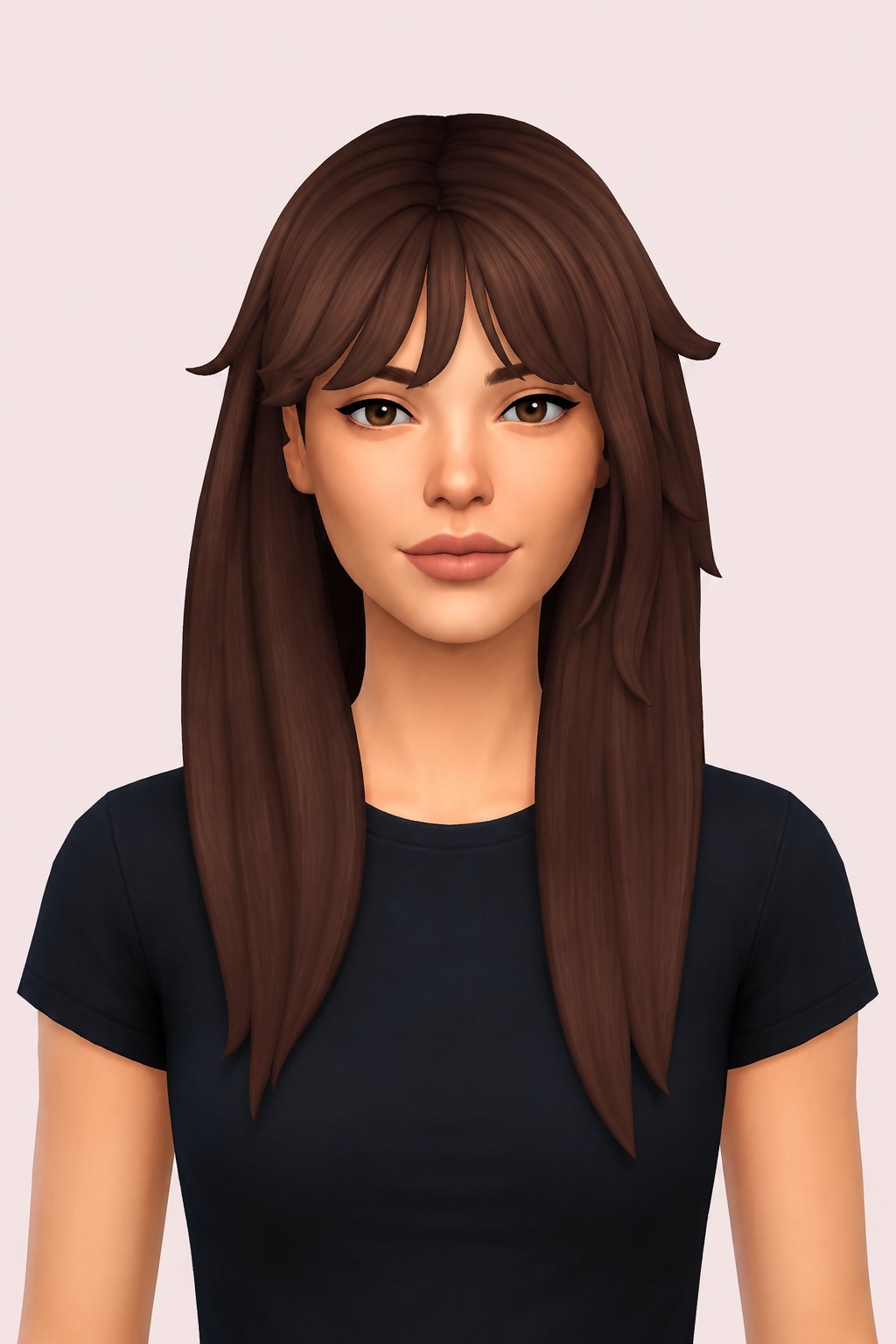 Hair Elouise custom content (CC) for Sims 4 by LamaLamaLove