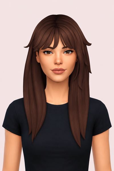 Hair Elouise custom content (CC) for Sims 4 by LamaLamaLove