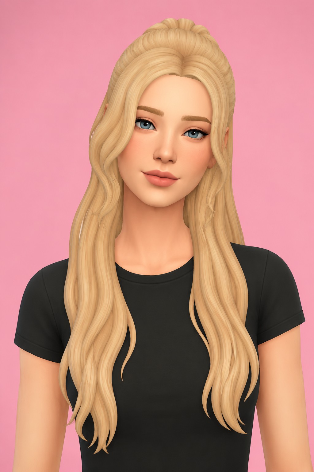 Hair Leanna custom content (CC) for Sims 4 by LamaLamaLove