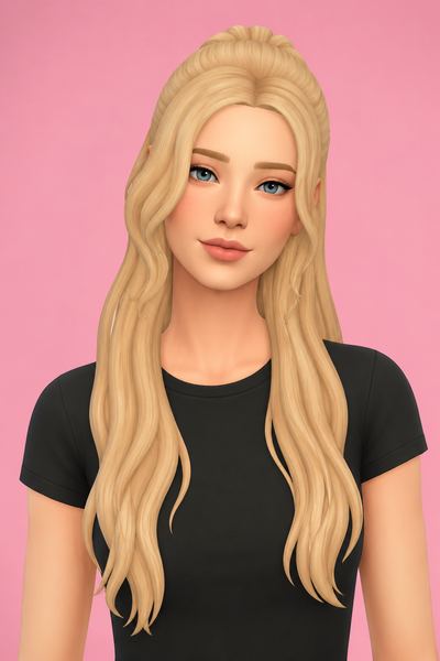 Hair Leanna custom content (CC) for Sims 4 by LamaLamaLove
