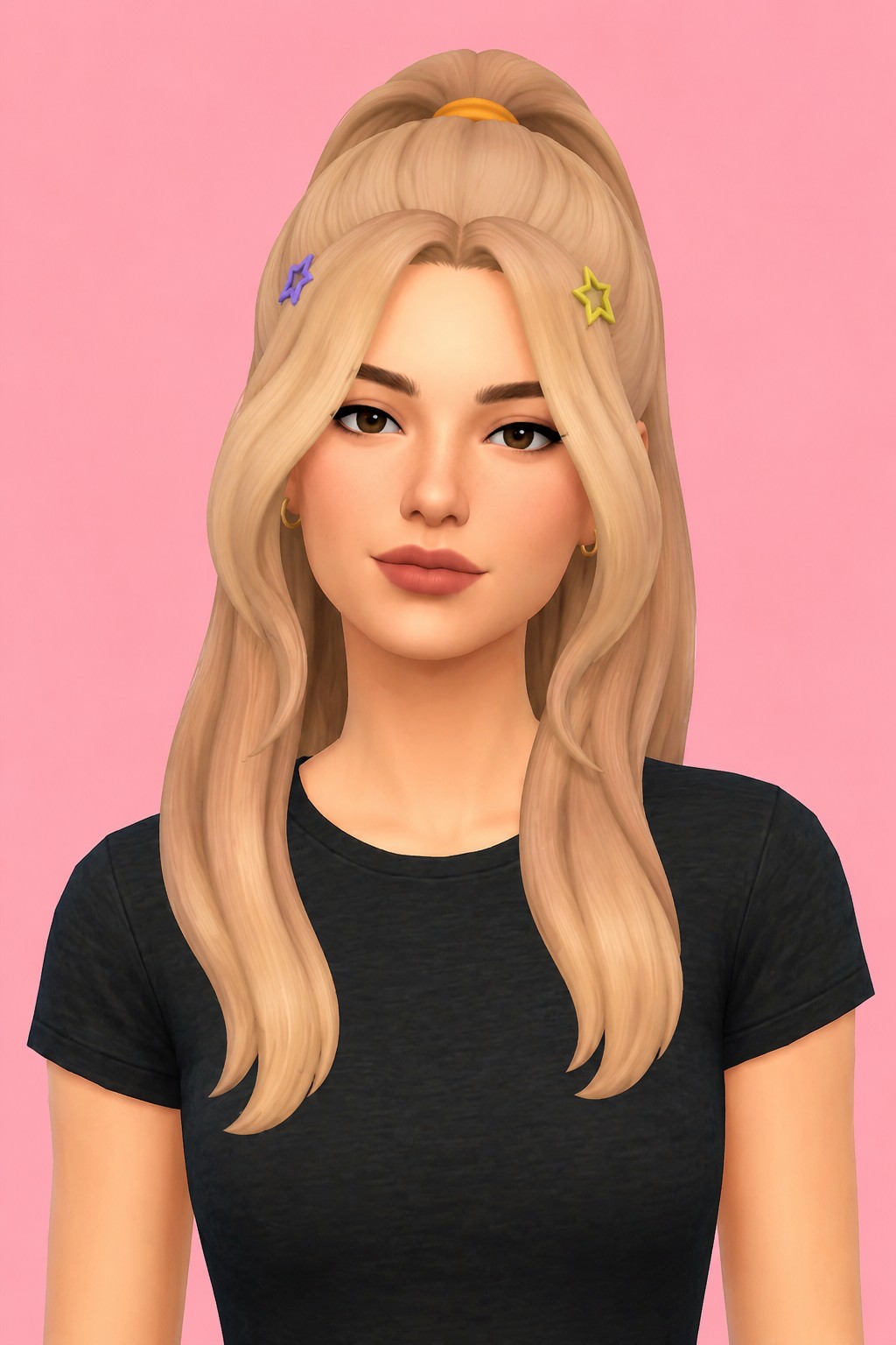 Hair Abilene custom content (CC) for Sims 4 by LamaLamaLove