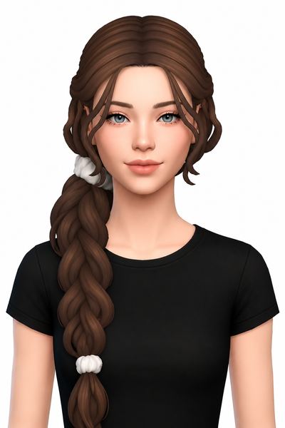 Hair Zenia custom content (CC) for Sims 4 by LamaLamaLove