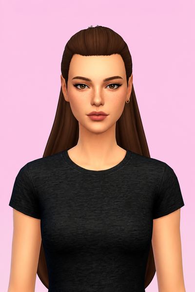 Hair Maud custom content (CC) for Sims 4 by LamaLamaLove