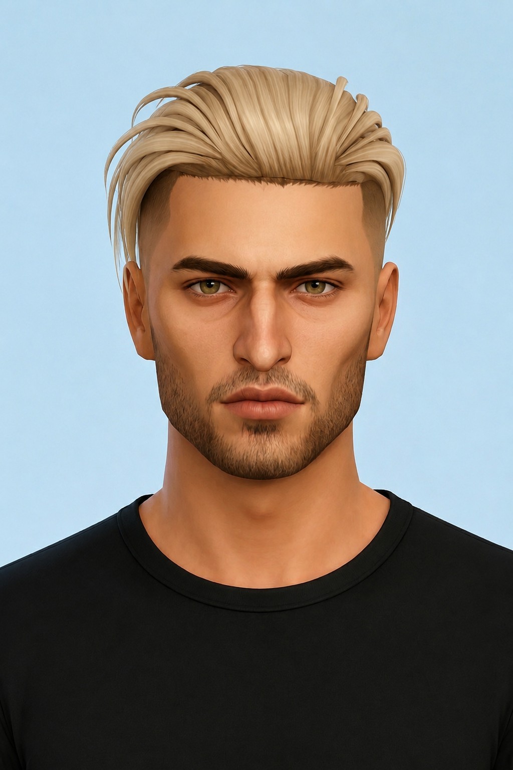 Vladimir Hair custom content (CC) for Sims 4 by johnnysims