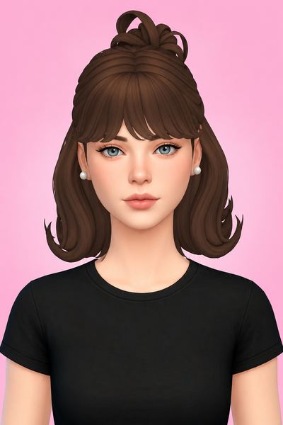 Hair Summer custom content (CC) for Sims 4 by LamaLamaLove