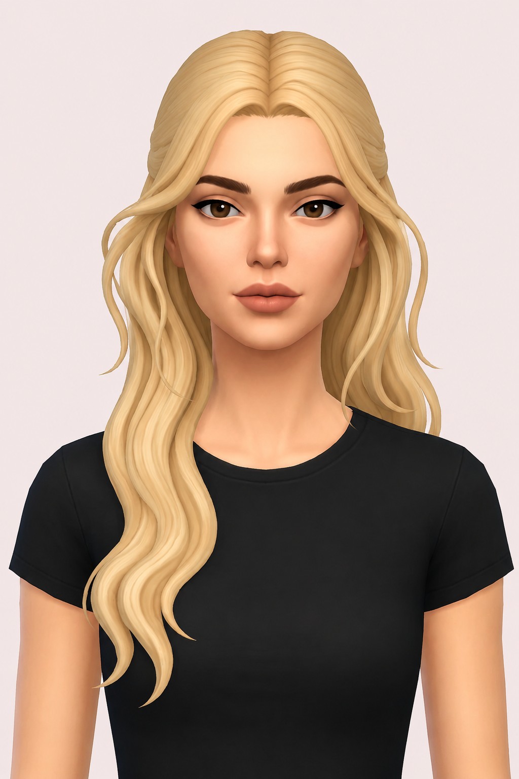 Hair Aryana custom content (CC) for Sims 4 by LamaLamaLove