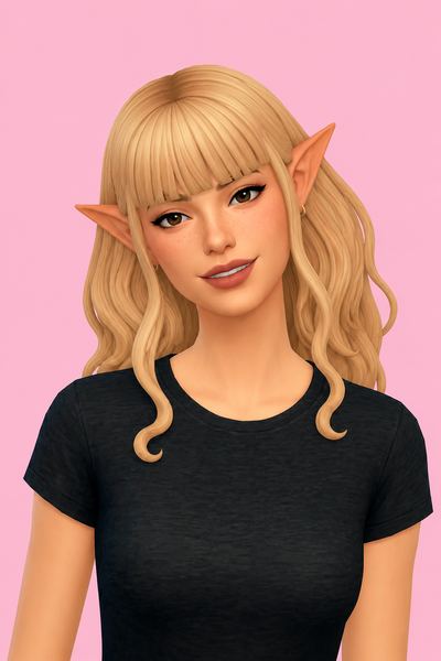 Hair Christen custom content (CC) for Sims 4 by LamaLamaLove