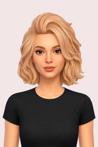 Hair Lynette Scavo custom content (CC) for Sims 4 by LamaLamaLove