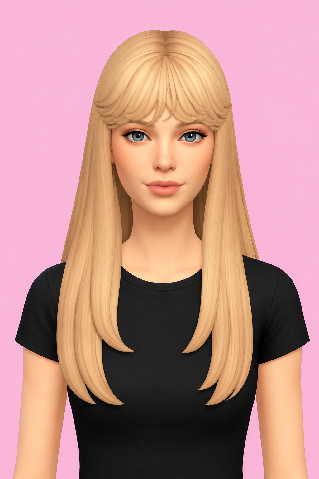 Hair Bailee custom content (CC) for Sims 4 by LamaLamaLove