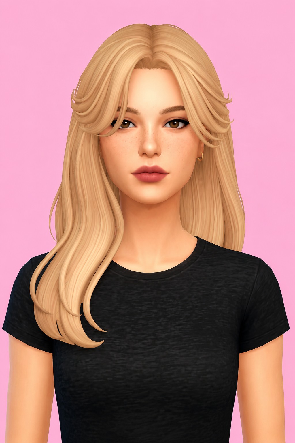 Hair Tayla custom content (CC) for Sims 4 by LamaLamaLove