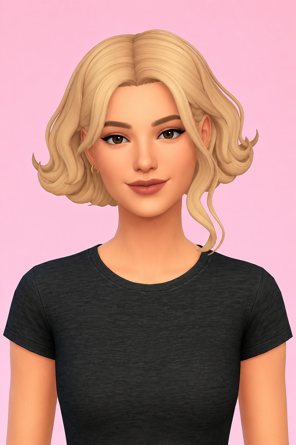 Hair Sharalyn custom content (CC) for Sims 4 by LamaLamaLove