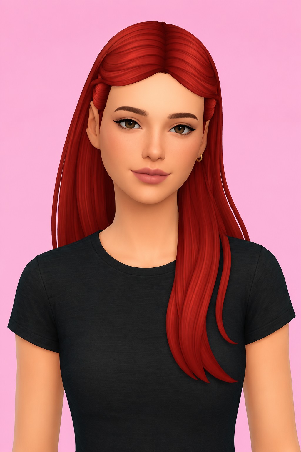Hair Shanae custom content (CC) for Sims 4 by LamaLamaLove