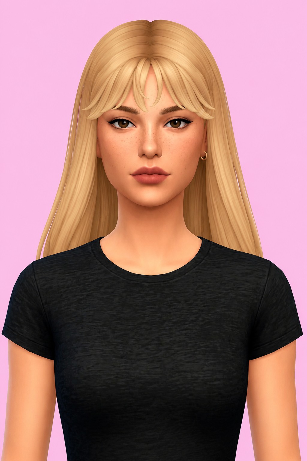 Hair Netta custom content (CC) for Sims 4 by LamaLamaLove