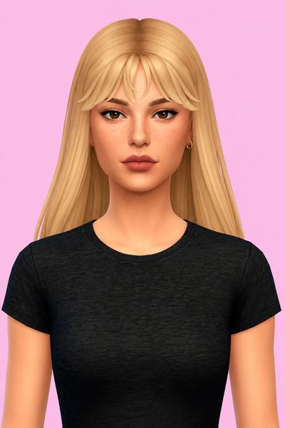 Hair Netta custom content (CC) for Sims 4 by LamaLamaLove