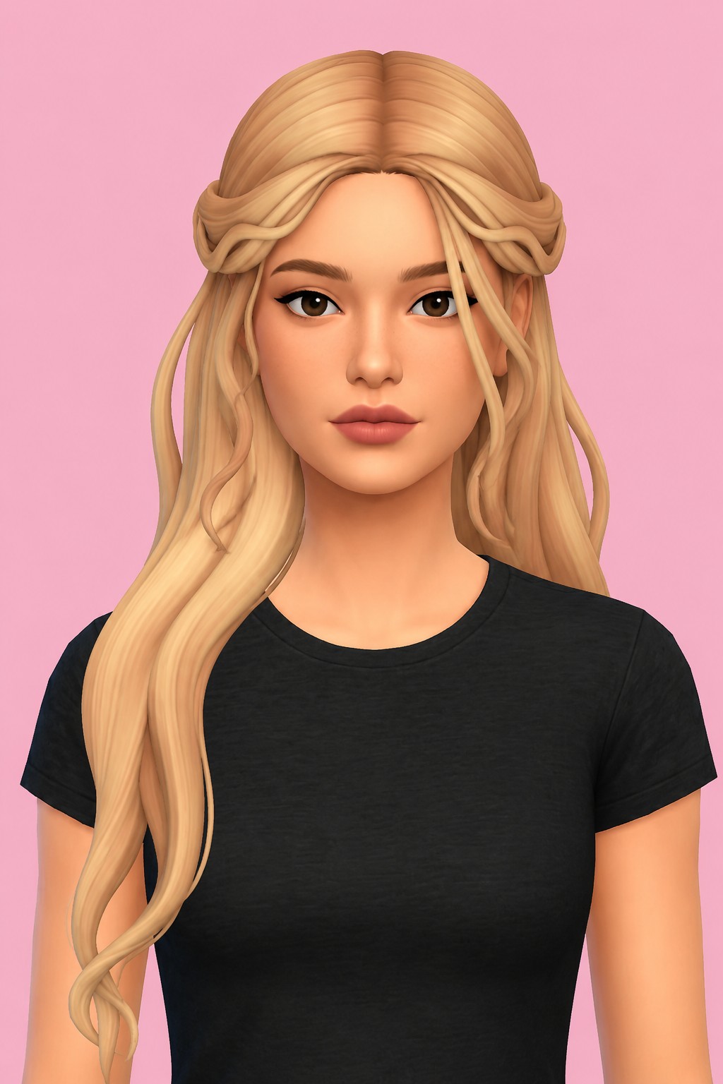 Hair Berniece custom content (CC) for Sims 4 by LamaLamaLove