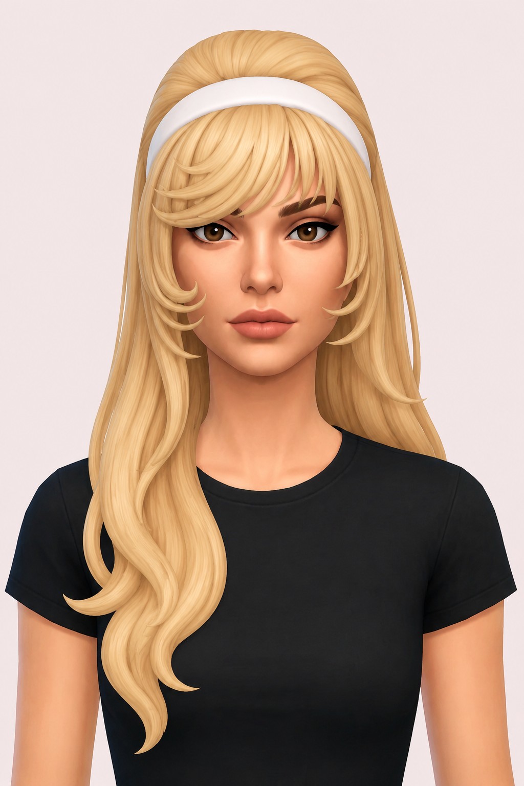 Hair Ariah custom content (CC) for Sims 4 by LamaLamaLove