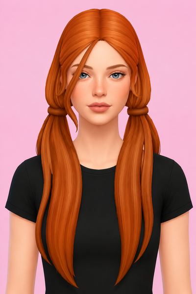 Hair Lexine custom content (CC) for Sims 4 by LamaLamaLove
