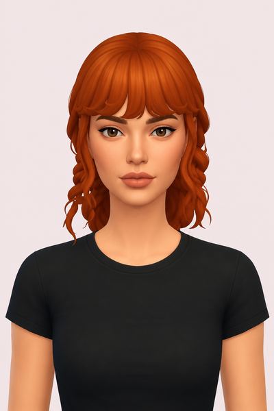 Hair Alanna custom content (CC) for Sims 4 by LamaLamaLove